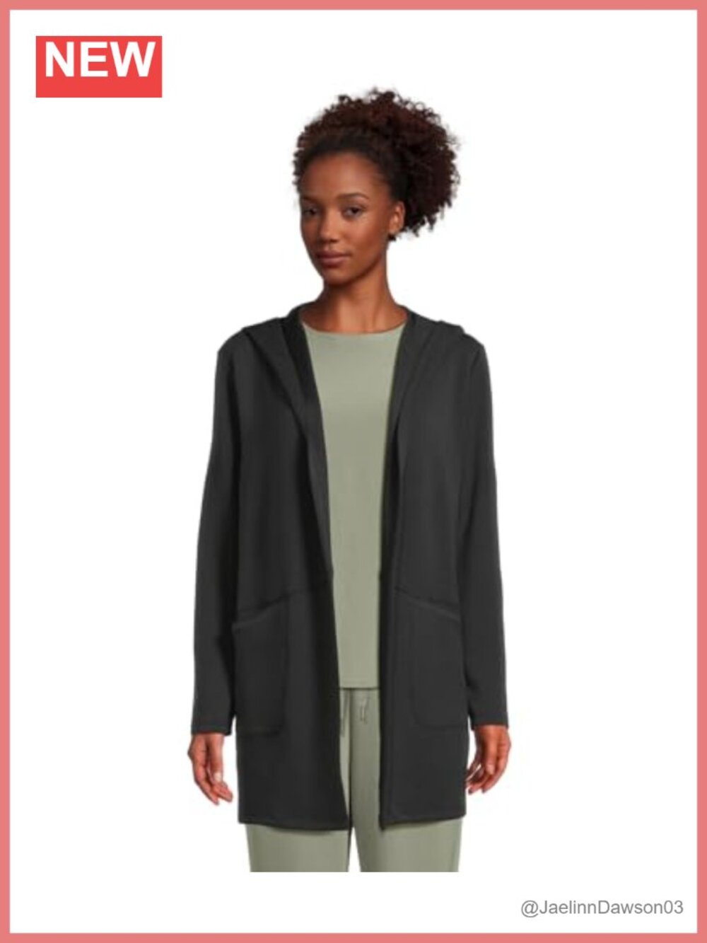 Women's Hooded Cardigan UPF 40+ Long Sleeve Thigh-Length
